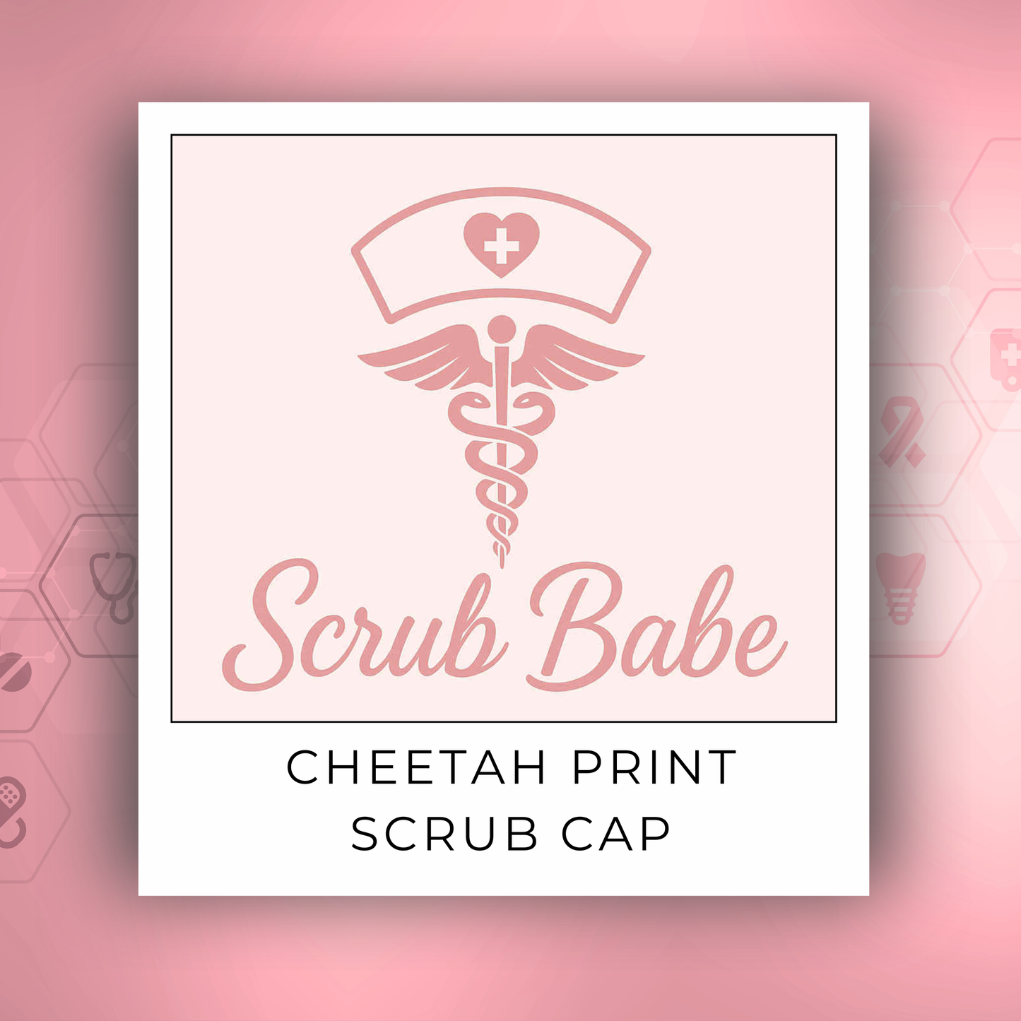 Cheetah Print Scrub Capš