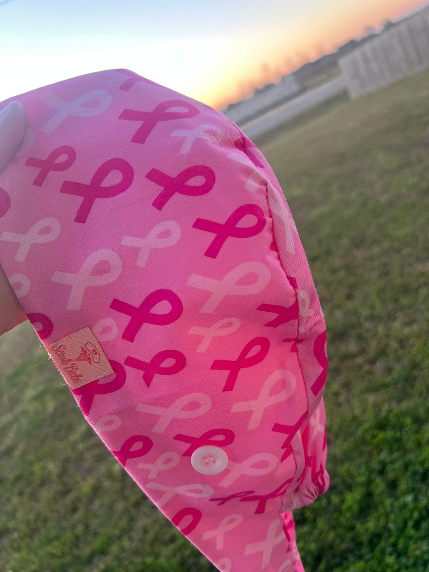 Breast Cancer Awareness Scrub Cap💕