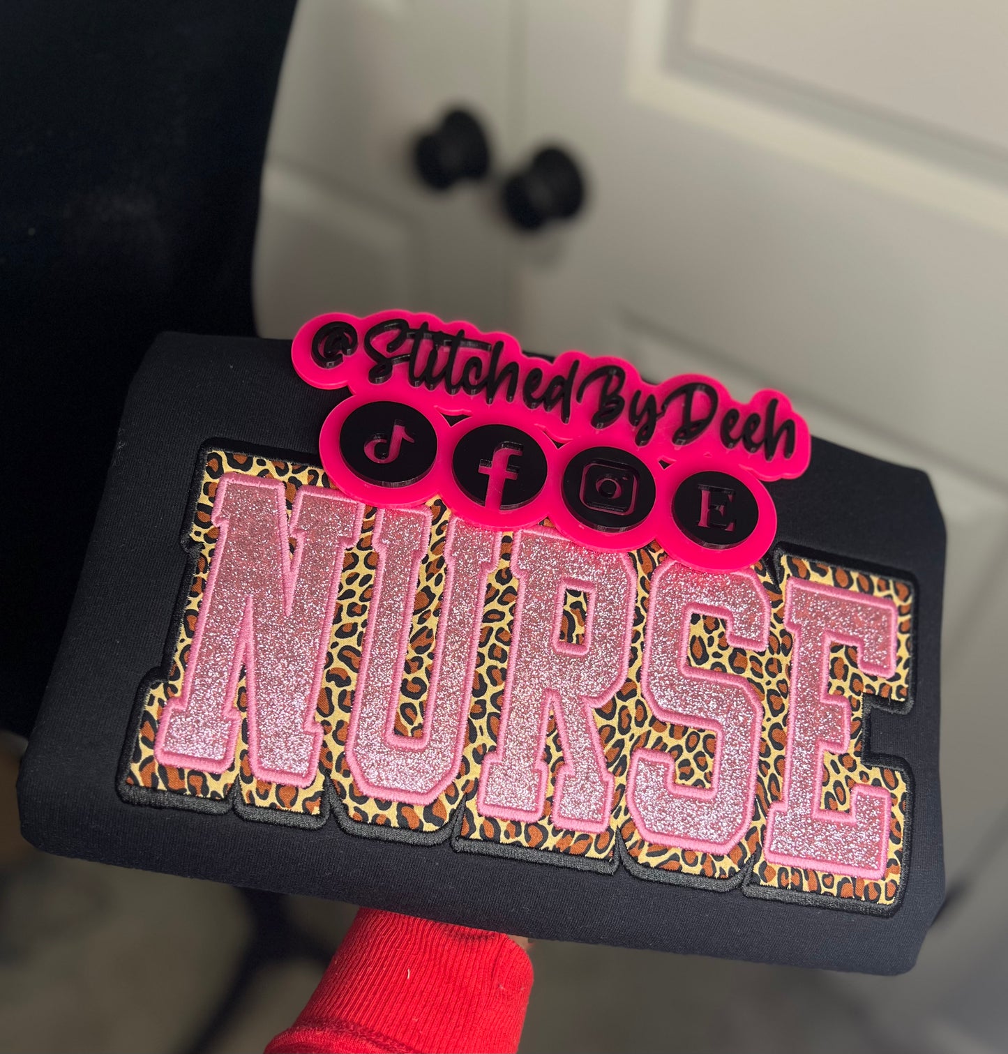 Nurse Double Applique Crewneck