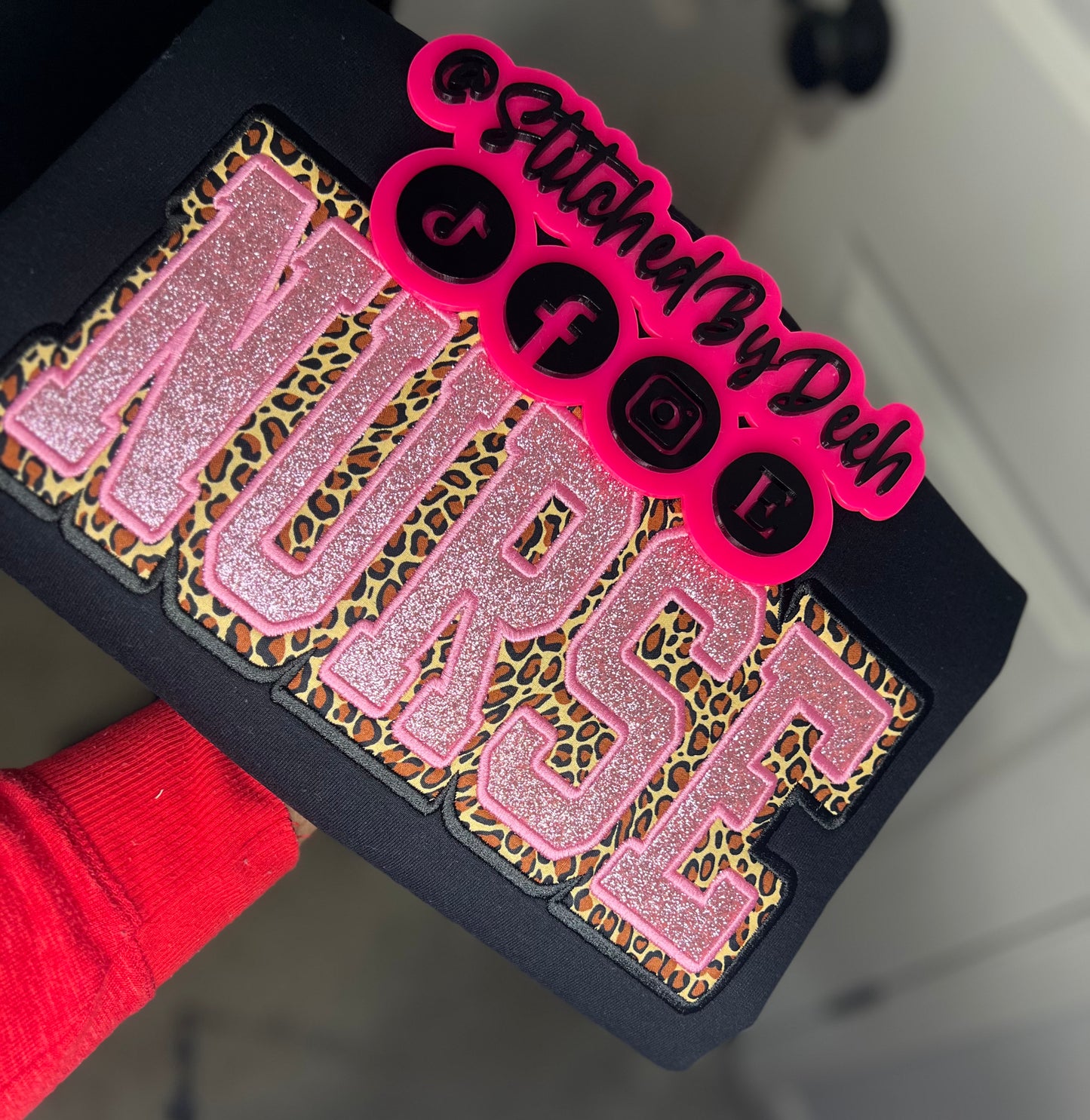 Nurse Double Applique Crewneck