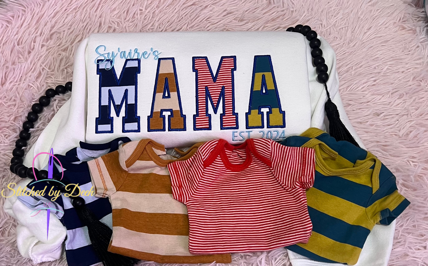 MAMA Keepsake Crewneck w/ Baby Onesie/Blanket