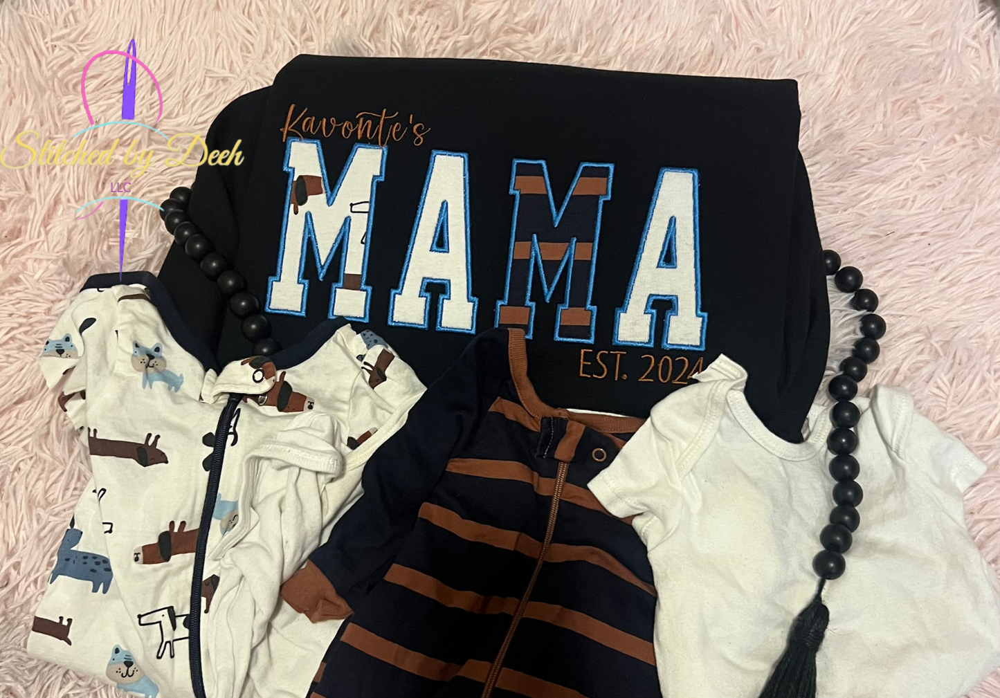 MAMA Keepsake Crewneck w/ Baby Onesie/Blanket